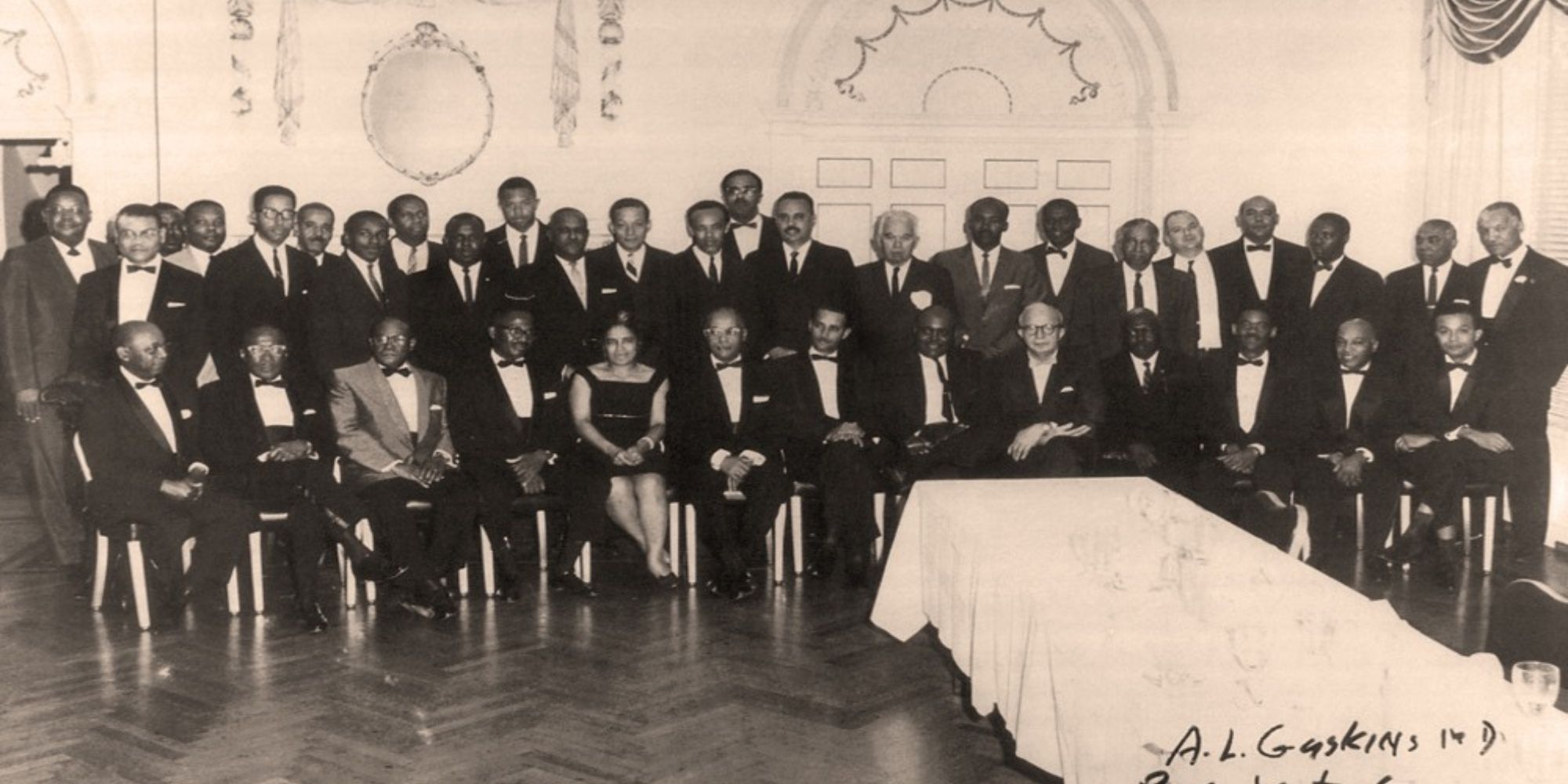 Black and white photos of the men and women who worked at the Mercy Douglass Hospital in 1964-1966