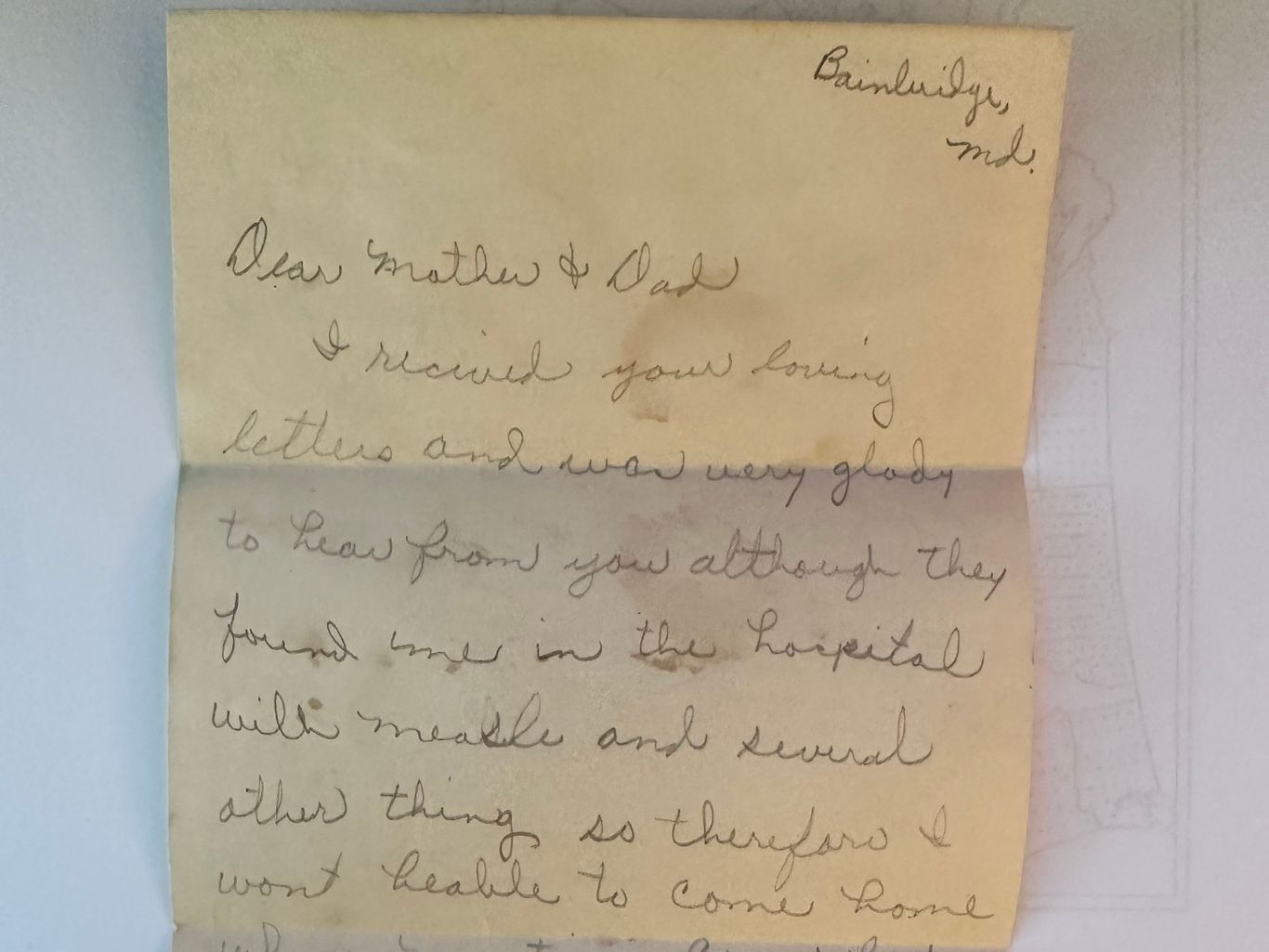 An Adult Measles Patient Writes Home to Mom and Dad in the 1880s ...