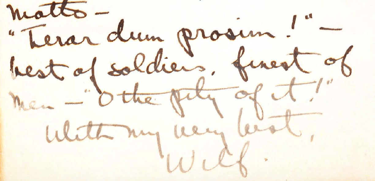 Scanned image of a letter